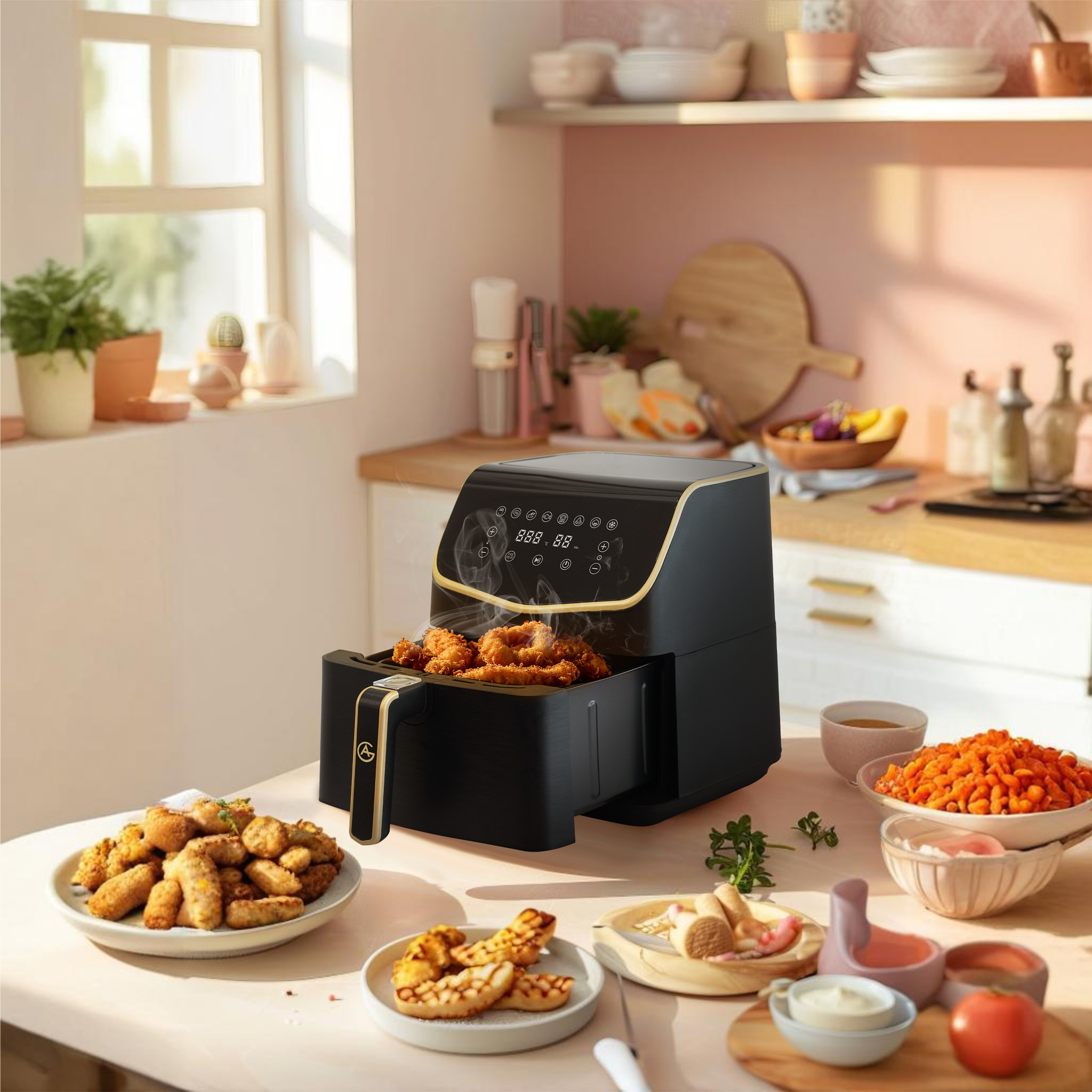 AG XXL Premium Airfryer - Fino a 8 persone - 5,5 L - Estremamente silenzioso - 8 programmi di cottura automatici