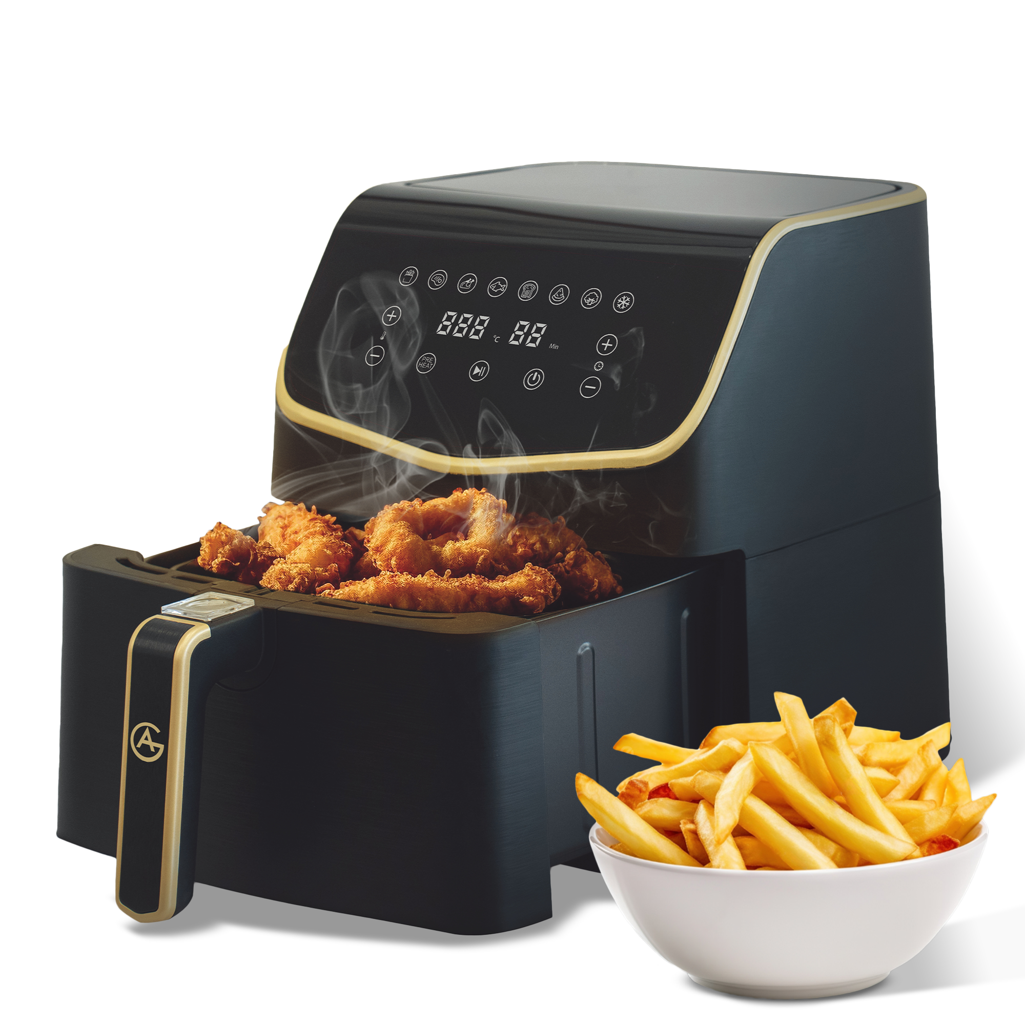 AG XXL Premium Airfryer - Fino a 8 persone - 5,5 L - Estremamente silenzioso - 8 programmi di cottura automatici